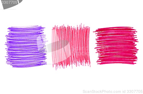 Image of Abstract color drawn elements for design