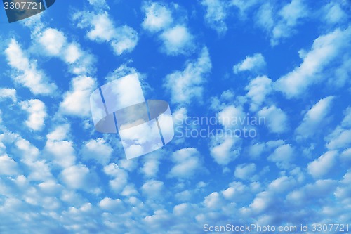 Image of Blue sky with white clouds