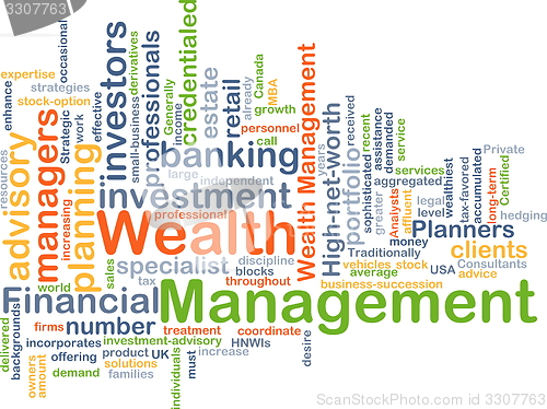 Image of Wealth management background concept