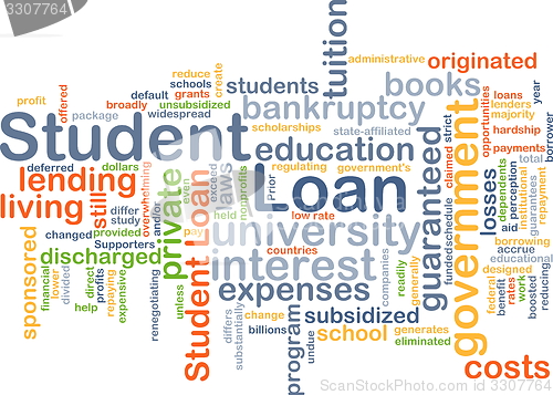 Image of Student loan background concept