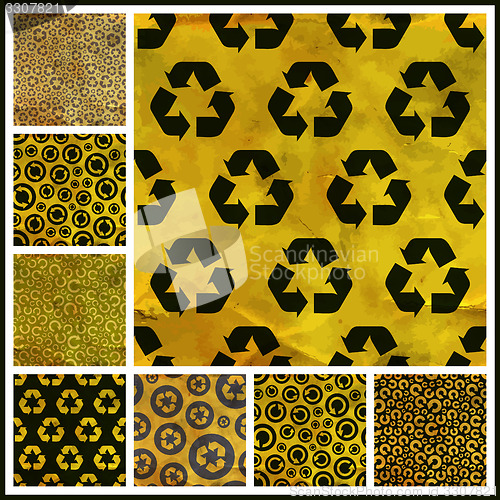 Image of Recycle. Seamless pattern.