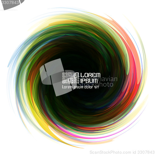 Image of Colorful abstract icon. Dynamic flow illustration. Swirl backgro