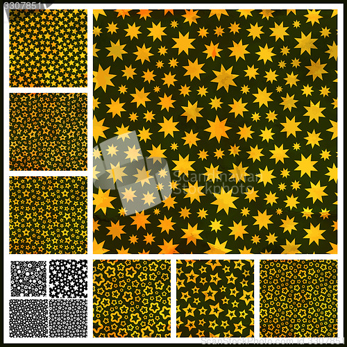 Image of Stars. Seamless pattern.