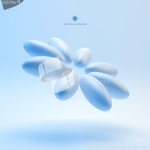 Image of 3D concept illustration. Vector template. 