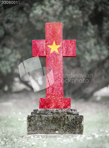 Image of Gravestone in the cemetery - Vietnam