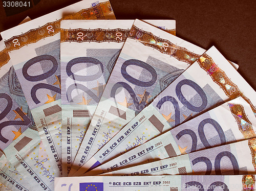 Image of Retro look Euro bank notes