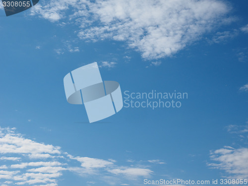 Image of Blue sky with clouds background