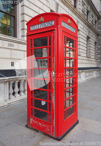 Image of Red phone box in London