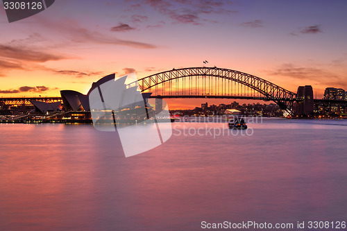 Image of Spectacular sunset over Sydney Harbour