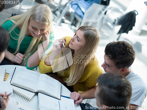 Image of students group  study