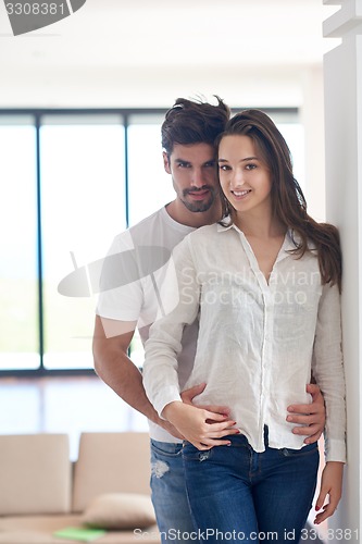 Image of happy young romantic couple have fun arelax  relax at home