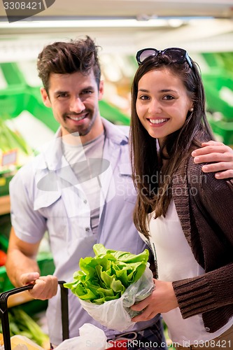 Image of couple shopping in a supermarket