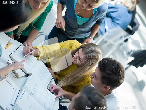 Image of students group  study