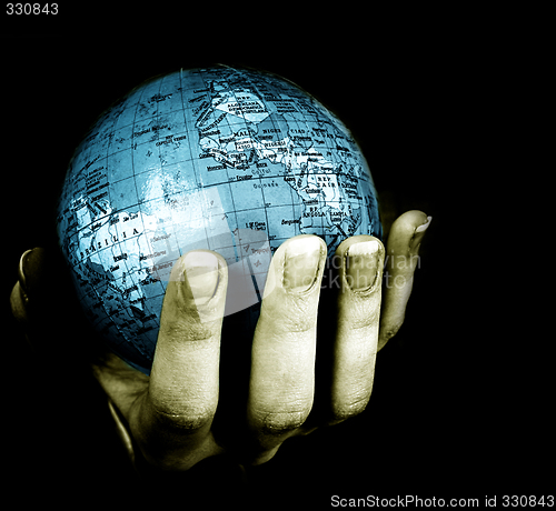 Image of Globe in a girl's hands