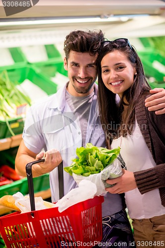 Image of couple shopping in a supermarket