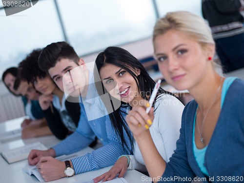 Image of students group  study