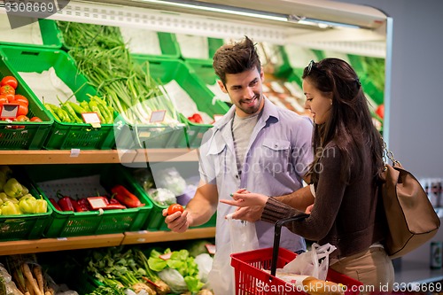 Image of couple shopping in a supermarket