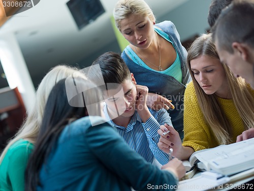Image of students group  study