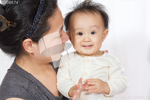 Image of Asian Mom and baby