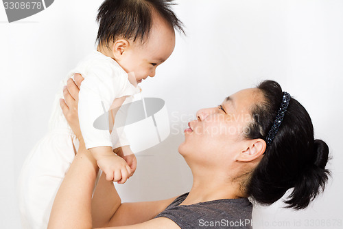 Image of Asian Mom and baby