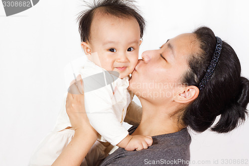 Image of Asian Mom and baby