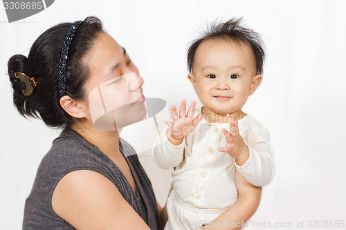 Image of Asian Mom and baby