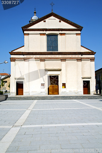 Image of church venegono italy the old wall terrace  