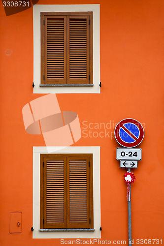 Image of  cavaria varese italy abstract    blind in the concrete orange