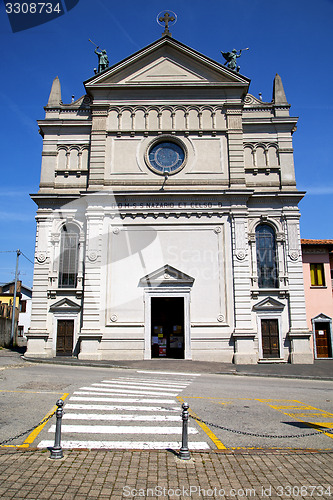 Image of church  castronno  italy the old wall terrace  