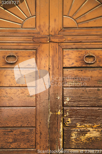 Image of  varese abstract  rusty   wood door vedano olona italy