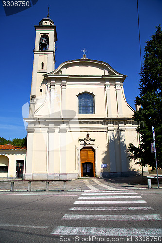 Image of church caidate italy the    clock and bell tower