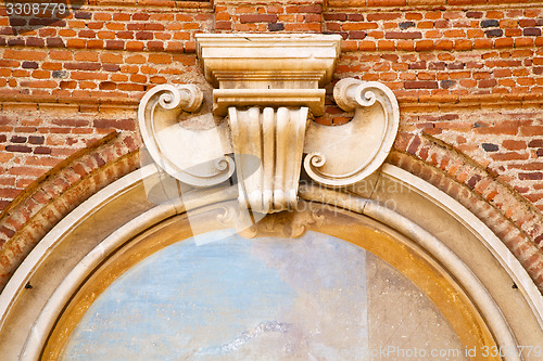 Image of line abstract   italy   tradate varese  old wall and   window of