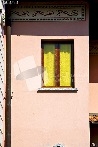 Image of albizzate  window    blind in the concrete  grey