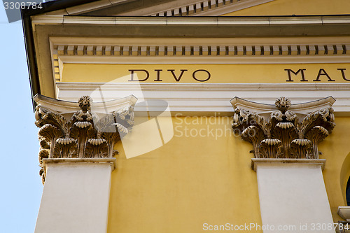 Image of varese  church vedano  old wall terrace church  