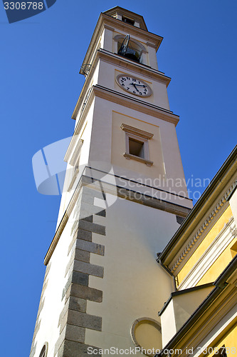 Image of varese    vedano olona italy the old wall terrace church bell to