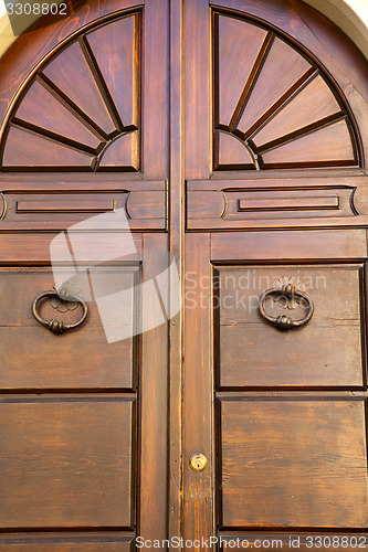 Image of  varese abstract     closed wood door vedano olona italy