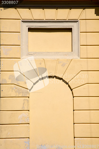 Image of abstract in italy   vinago   window of a church