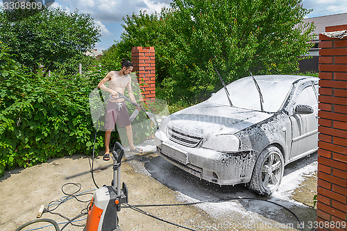 Image of Washing car