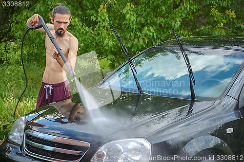 Image of Washing car