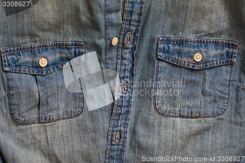 Image of denim shirt with pockets