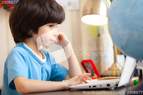 Image of boy with computer