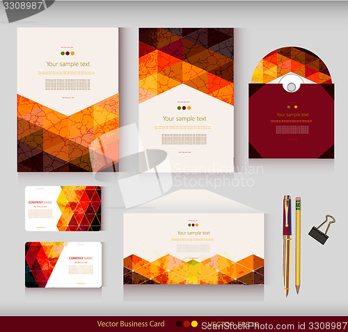 Image of Corporate Identity.Envelope, cards, business cards