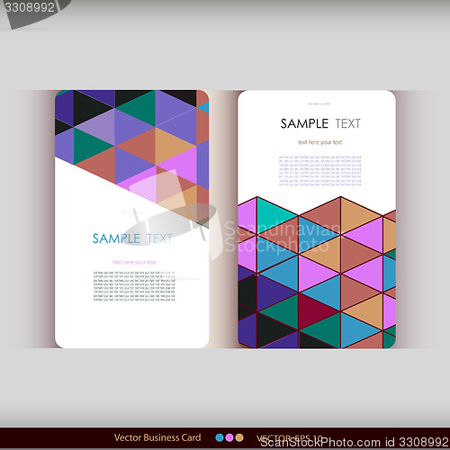 Image of Set of abstract geometric business cards