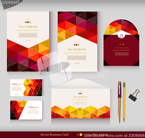 Image of Corporate Identity.Envelope, cards, business cards