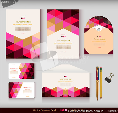 Image of Corporate Identity.Envelope, cards, business cards