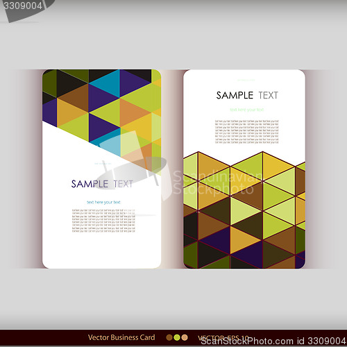 Image of Set of abstract geometric business cards