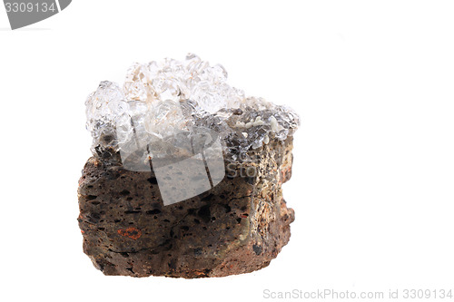 Image of hyalite mineral isolated