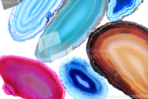 Image of agates isolated