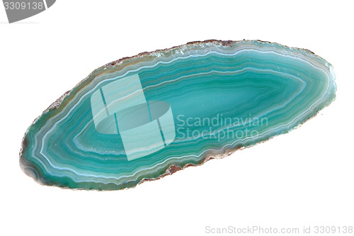 Image of blue agate isolated