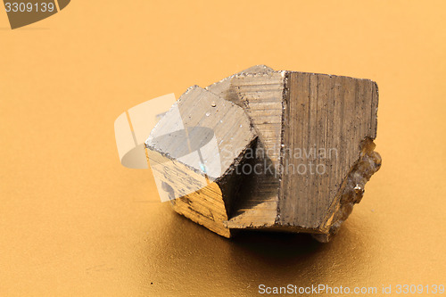 Image of pyrite cubes isolated